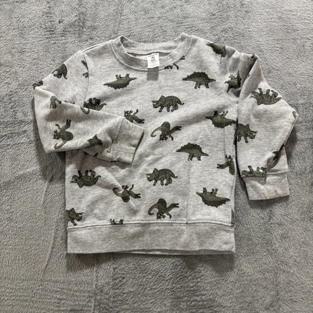 Carter's Garanimals 4T Multicolor Dinosaur T-Shirt Sweatshirt Lot Casual Vintage